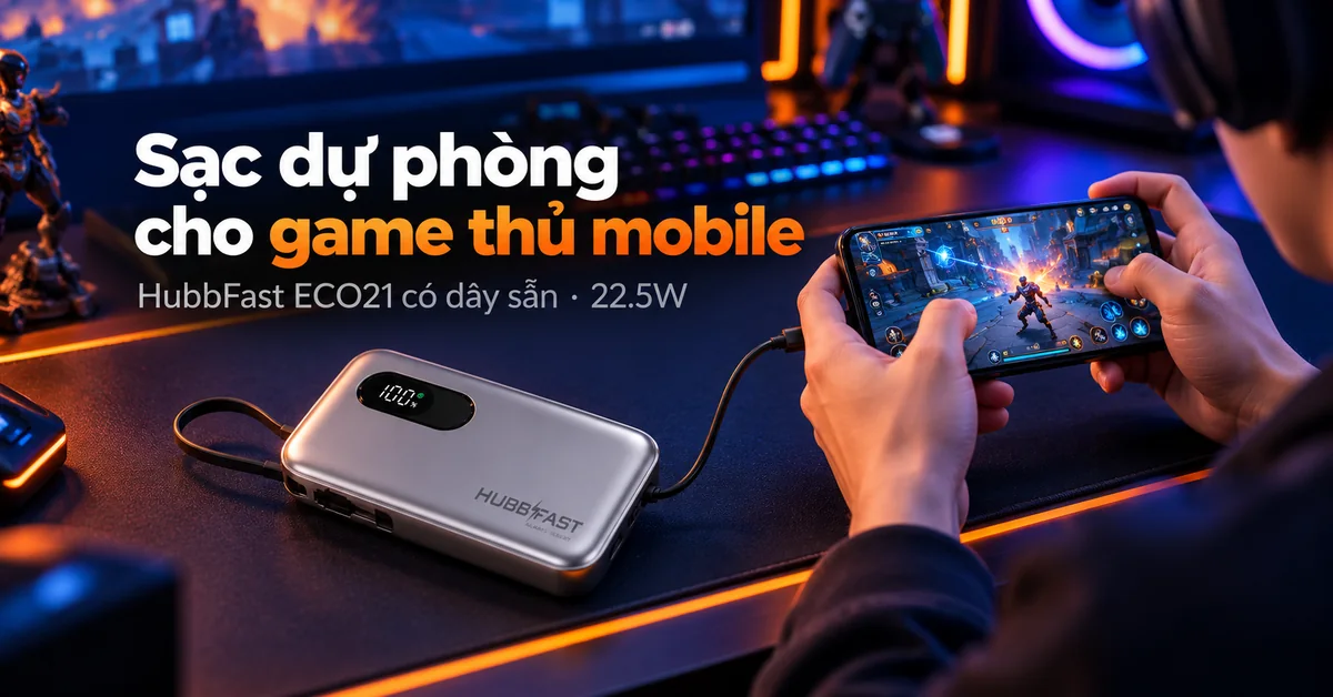 Game thủ Mobile leo rank: Tại sao cần HubbFast ECO21 có dây sẵn?