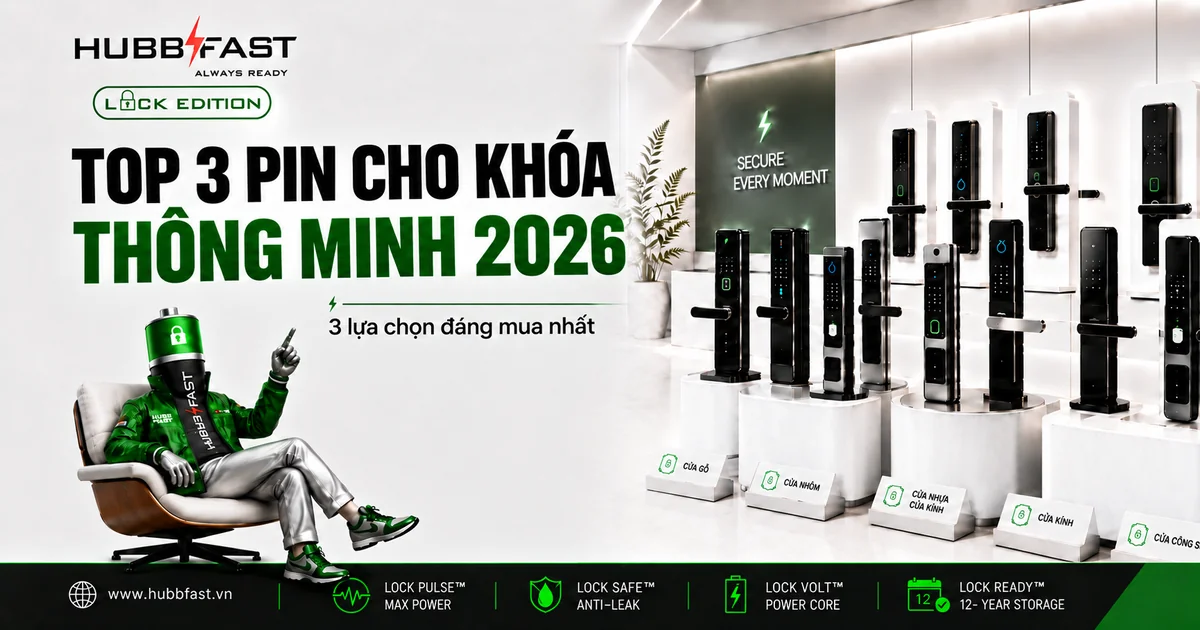 Top 3 Pin AA Đáng Mua Nhất Cho Khóa Cửa Thông Minh 2026 (Chọn Nhanh)