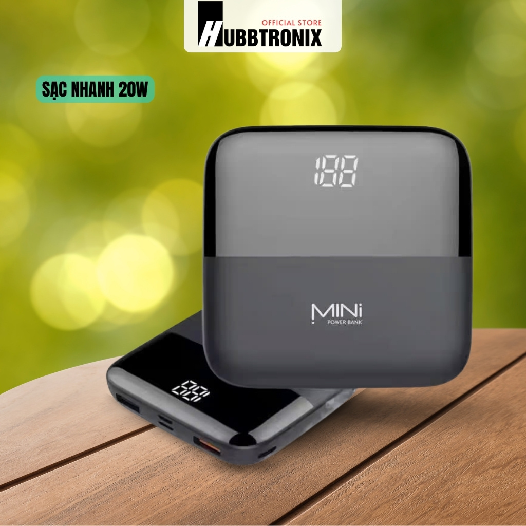 HubbFast Q5. Sạc dự phòng siêu Mini. Dung lượng 10.000mAh. Thiết kế thời trang