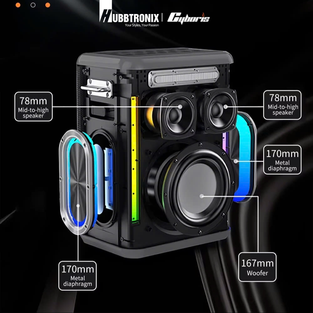 Loa Bluetooth Dành cho Sự Kiện Cyboris X15 400W – Chinh phục cuộc chơi