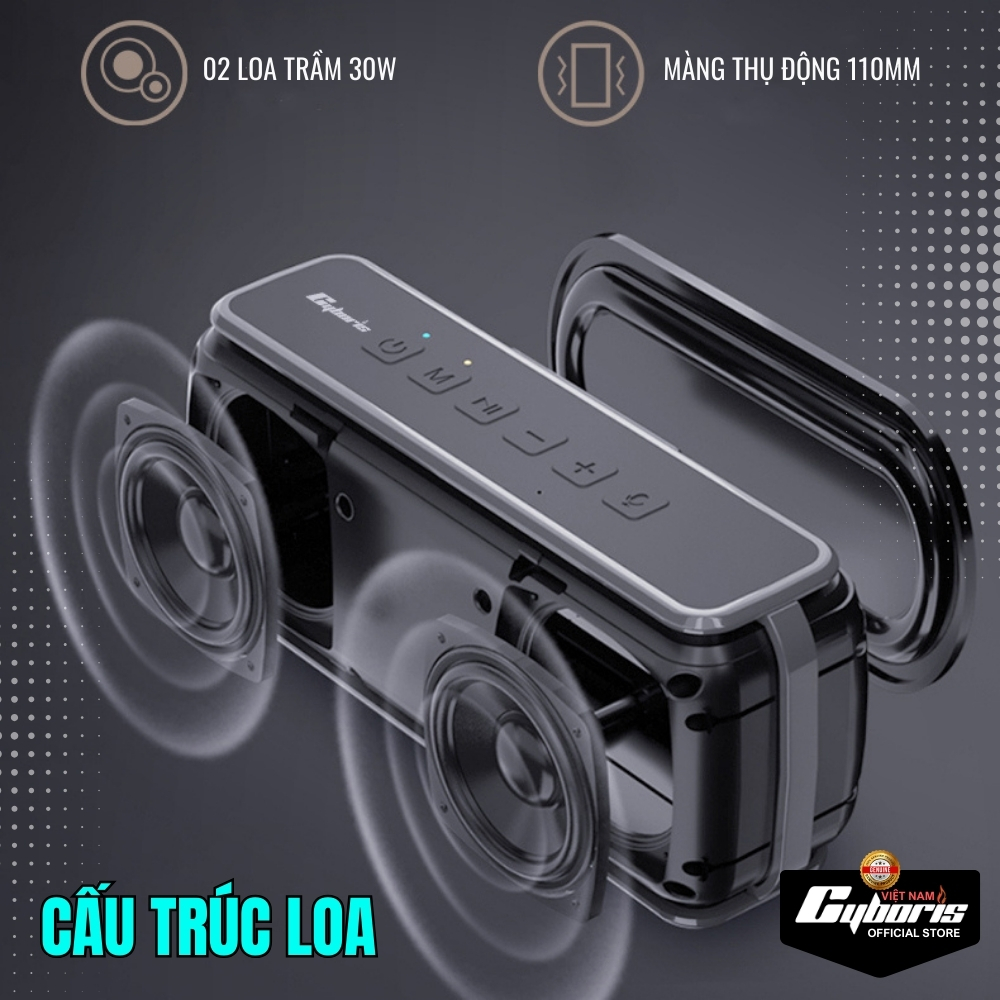 Loa Bluetooth Cyboris-V7 Pro 60W