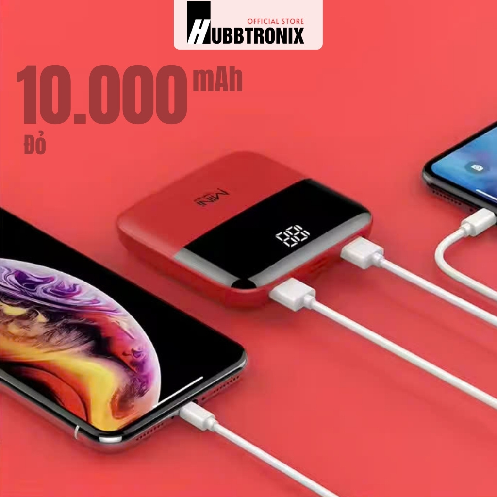 HubbFast Q5. Sạc dự phòng siêu Mini. Dung lượng 10.000mAh. Thiết kế thời trang