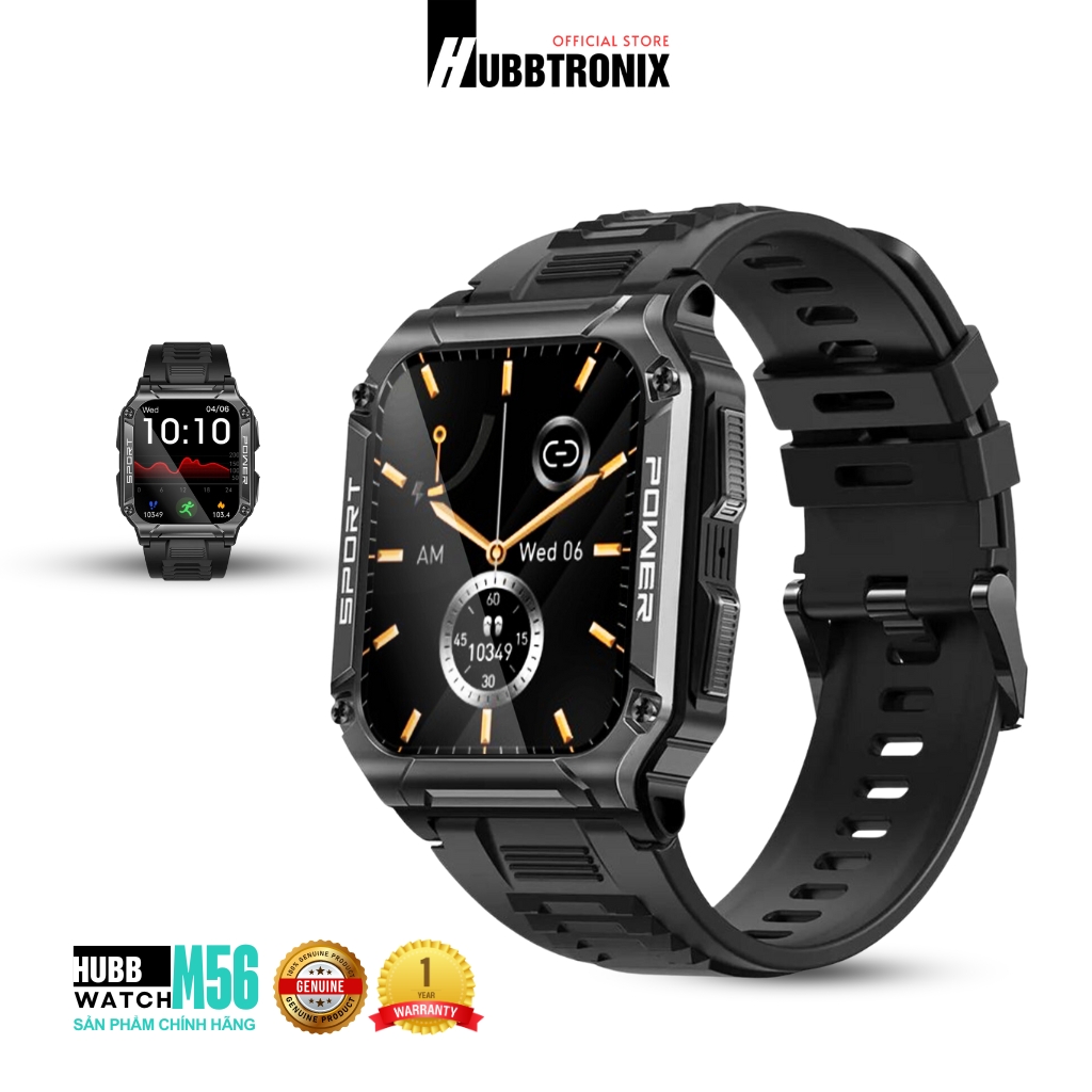 Đồng hồ thể thao, có la bàn, nghe gọi thông minh, Hubb Watch NX6a 1.43"HD, Chính hãng HUBBTRONIX