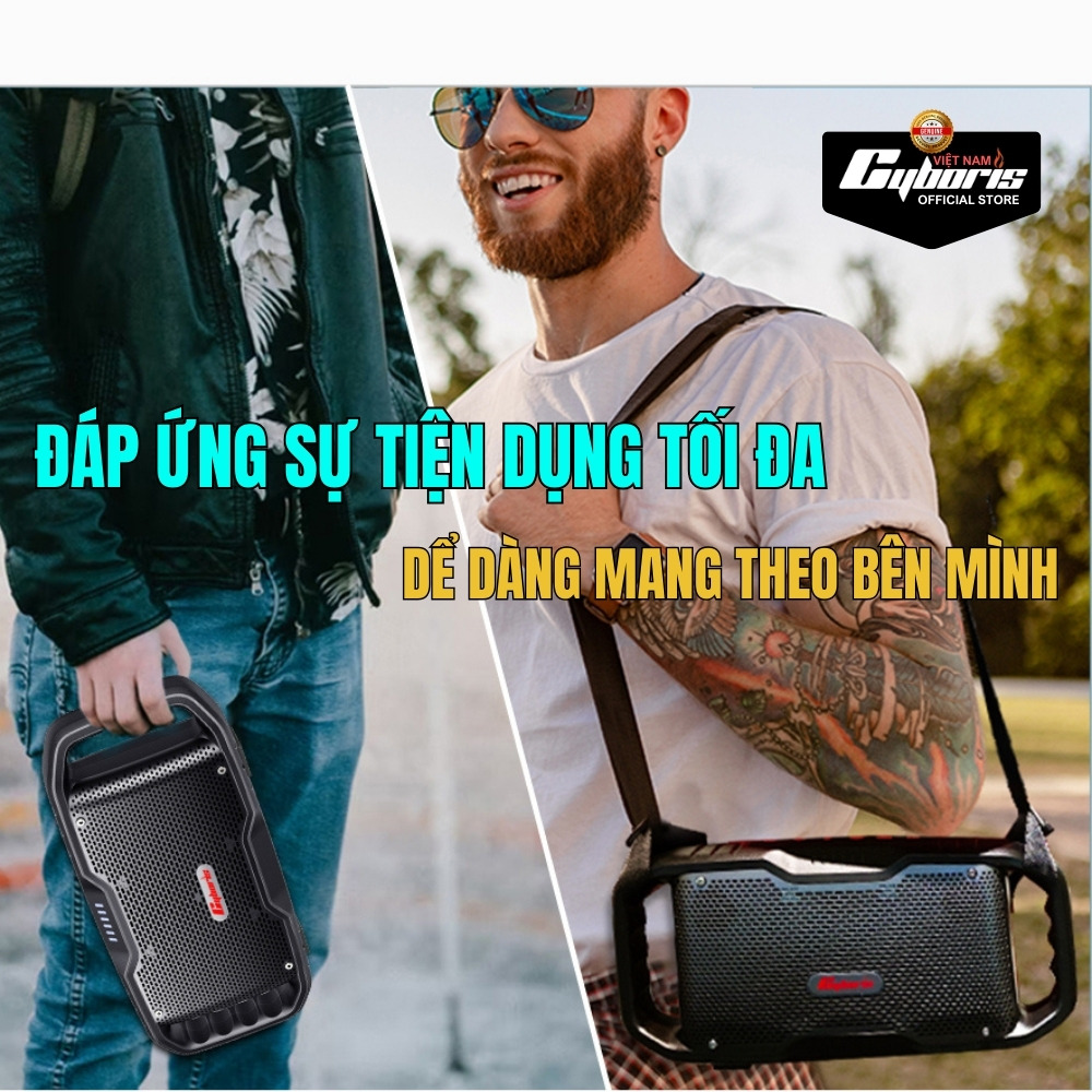 Loa Bluetooth Cyboris-X10 120W - Âm thanh siêu Bass