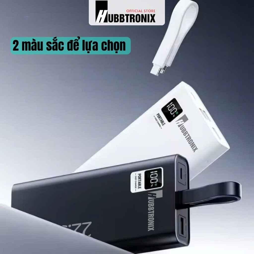 HubbFast PD20. Sạc dự phòng Siêu Nhanh, Dung lượng lớn, 20.000mAh. Hổ trợ sạc nhanh, thiết kế tiện dụng