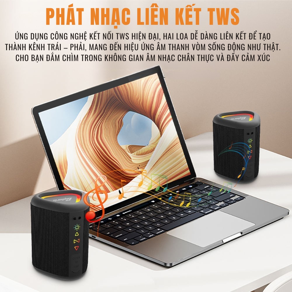 Loa Bluetooth Mini Cyboris S1 | 10W, Đèn RGB, Siêu Nhỏ Gọn