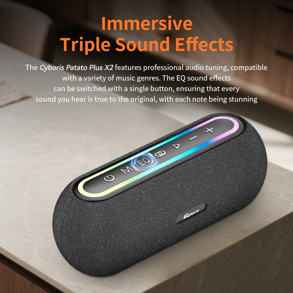 Loa Bluetooth Cyboris X2 | 60W, Đèn RGB, Âm Thanh Vòm