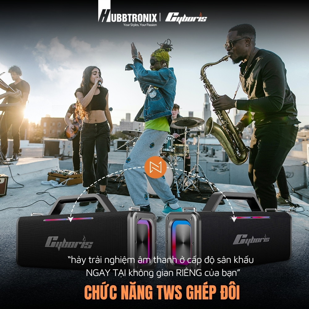 Loa Bluetooth Cyboris X12 200W – Karaoke không dây hoàn hảo