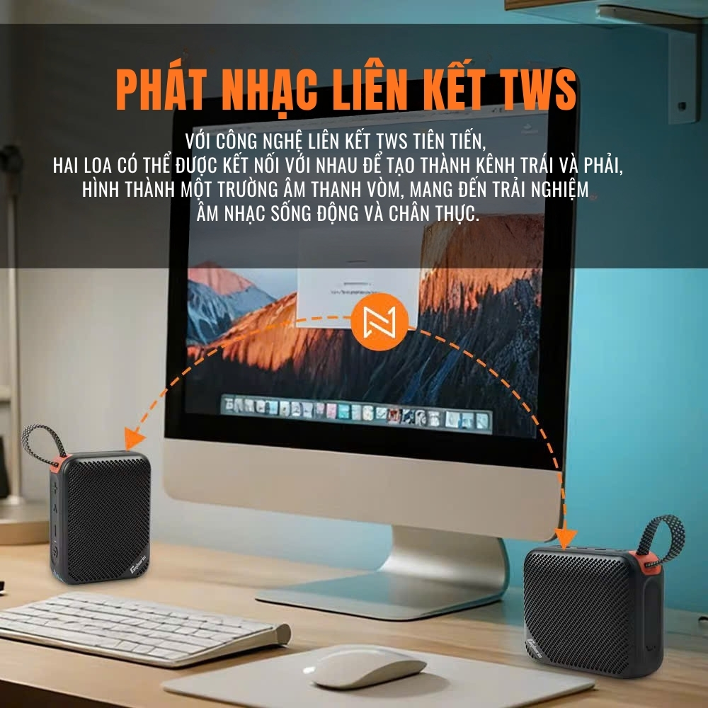 Loa Bluetooth Mini Cyboris T102 | 5W, Siêu Nhẹ, Nhiều Màu Sắc, Bảo hành 18 tháng