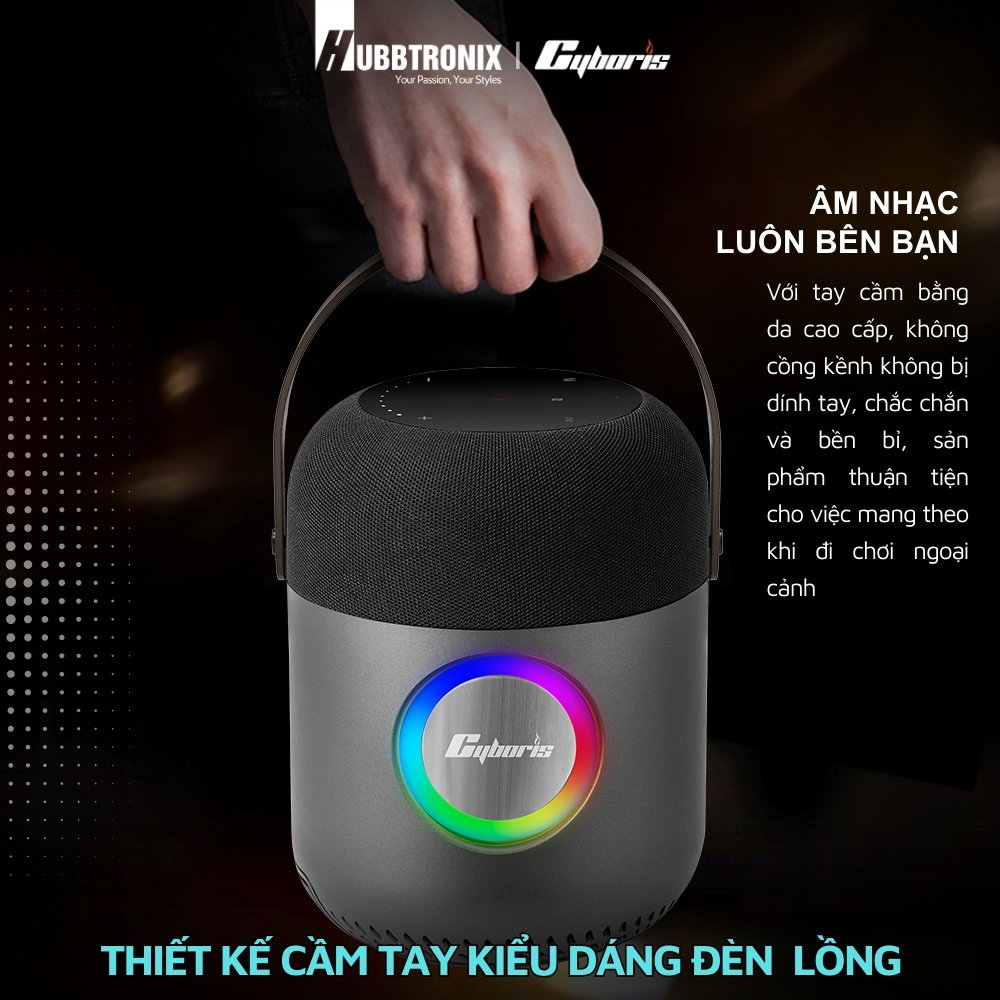 Loa Bluetooth Cyboris X9 100W – Âm Thanh Siêu Trầm 360 Độ