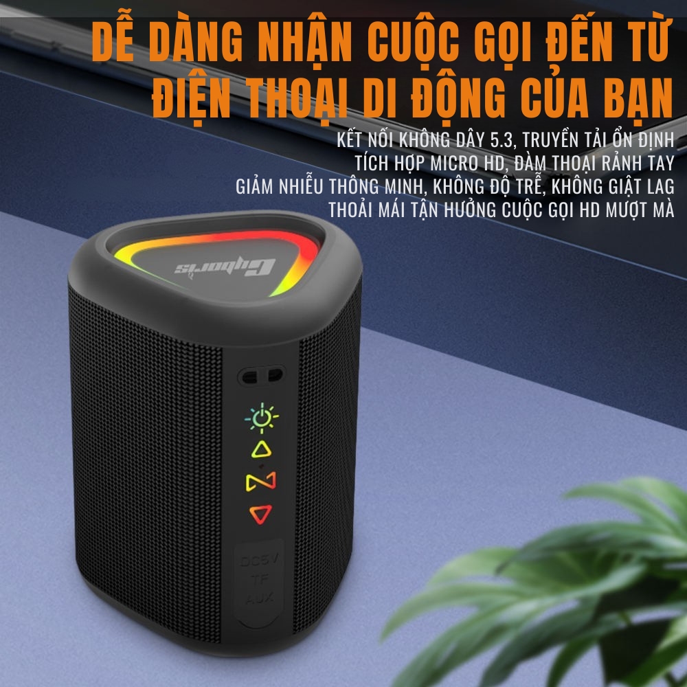 Loa Bluetooth Mini Cyboris S1 | 10W, Đèn RGB, Siêu Nhỏ Gọn
