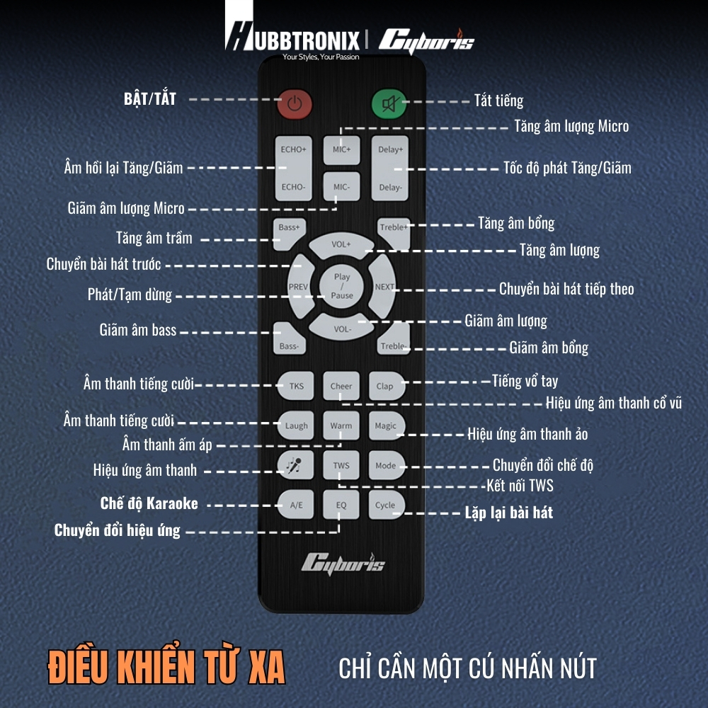 Loa Bluetooth Cyboris X12 200W – Karaoke không dây hoàn hảo