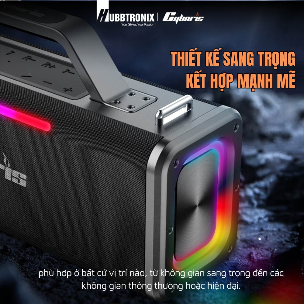 Loa Bluetooth Cyboris X12 200W – Karaoke không dây hoàn hảo