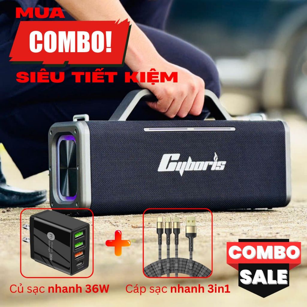 Loa Bluetooth Cyboris X12 200W – Karaoke không dây hoàn hảo