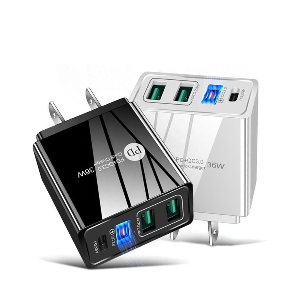 Cốc sạc nhanh - CS tối đa 36W - HUBBSMART CS07 4 IN 1,4 cổng sạc, 2 cổng sạc nhanh, An toàn, ổn định