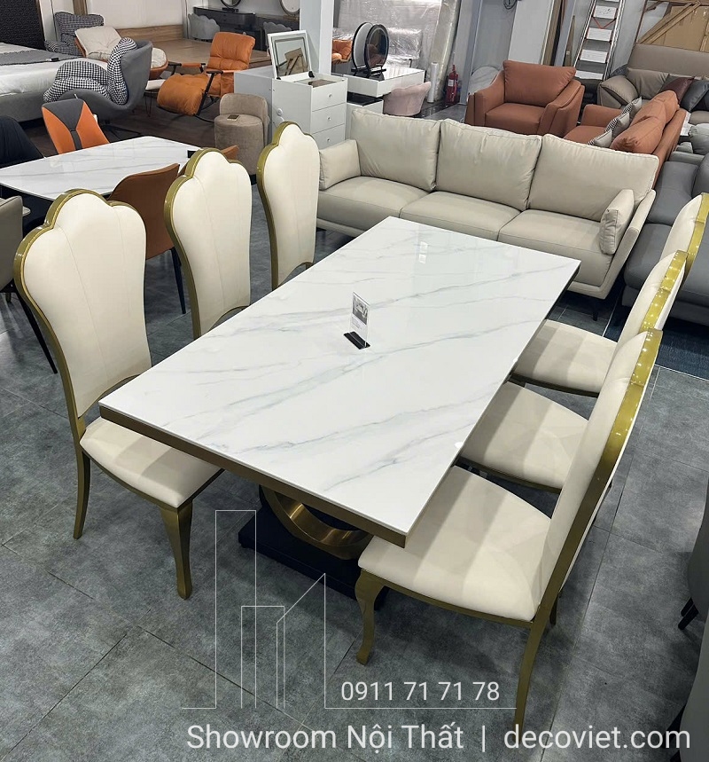 Bàn Ăn Tân Cổ Điển 6 Ghế 2363S