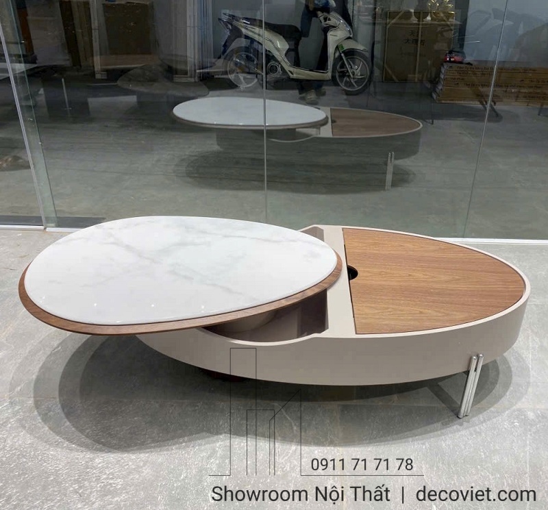Bàn Sofa Gỗ Mặt Đá Cao Cấp 417S