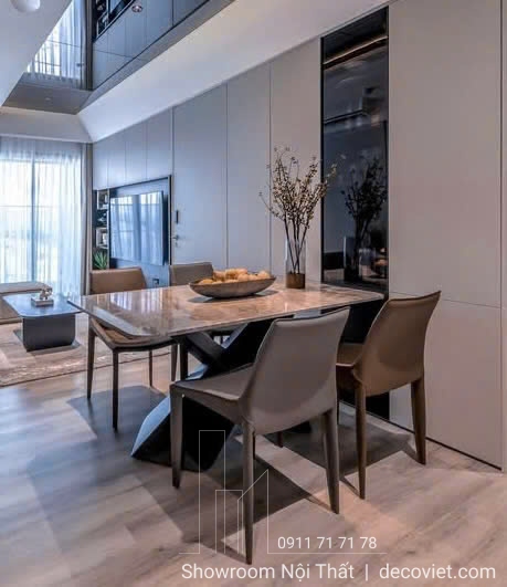 Bộ Bàn Ăn Mặt Đá 4 Ghế Cao Cấp 2475S