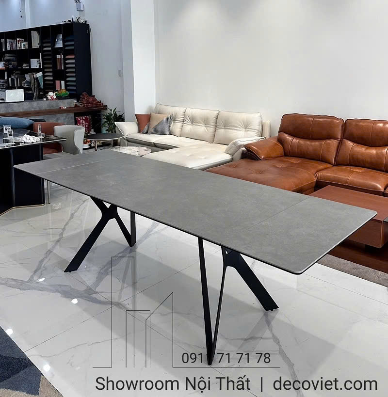 Bộ Bàn Ăn Thông Minh Mặt Đá Kéo Dài 2m6 10 Ghế 2462S