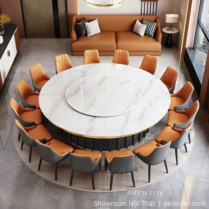 Bộ Bàn Ăn Tròn Xoay 16 Ghế 2767S