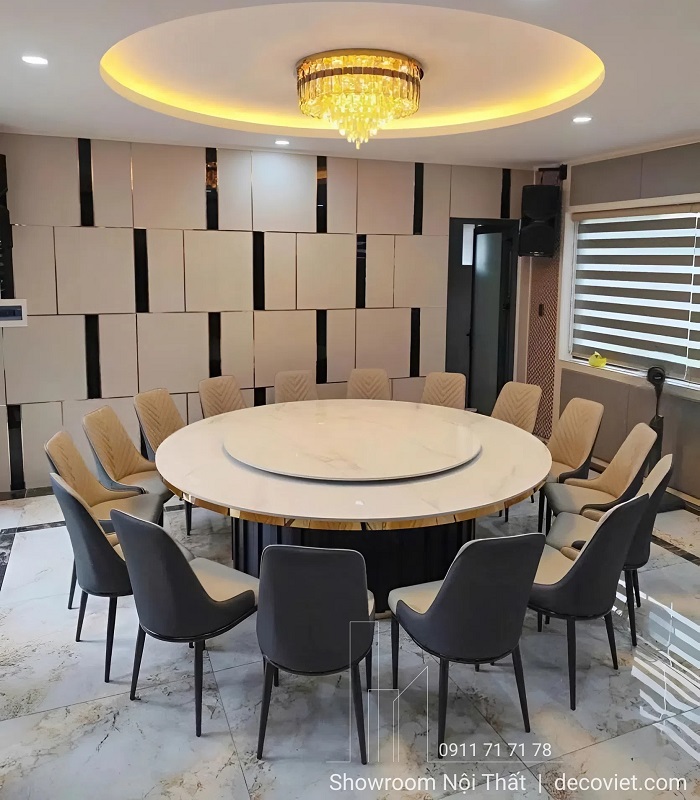 Bộ Bàn Ăn Tròn Xoay 16 Ghế 2773S