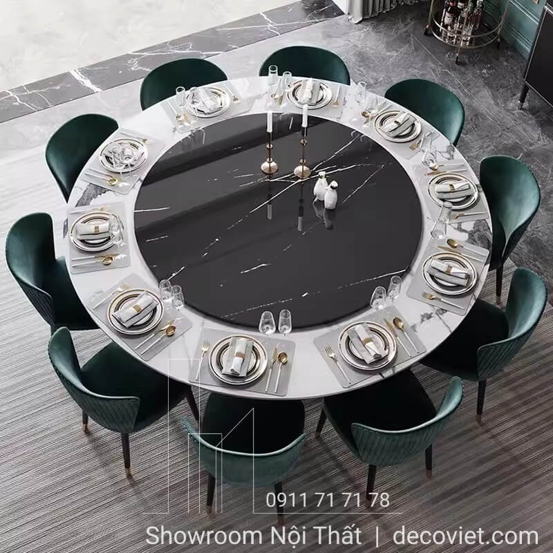 bàn tròn 10 ghế hiện đại 