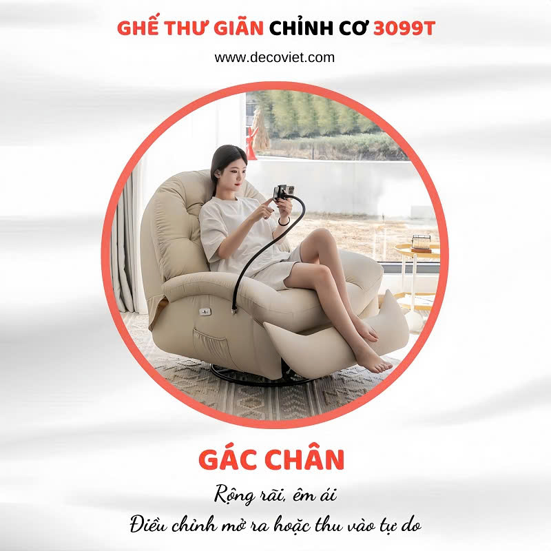 Ghế Thư Giãn Chỉnh Điện 3089T