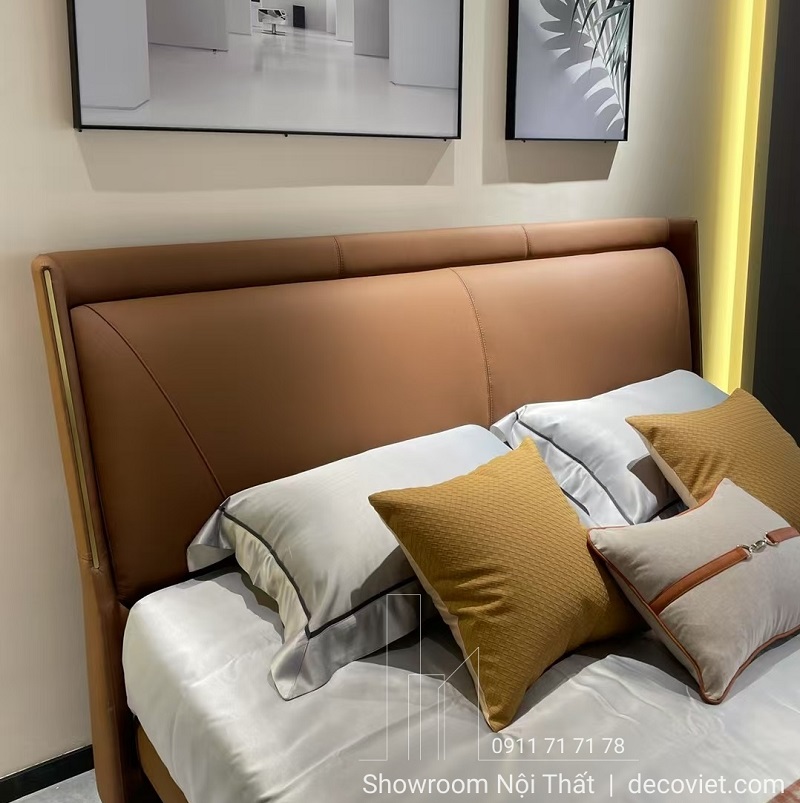 giường ngủ bọc da