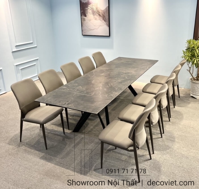 bàn ăn mặt đá kéo dài tối đa 2m6 đẹp