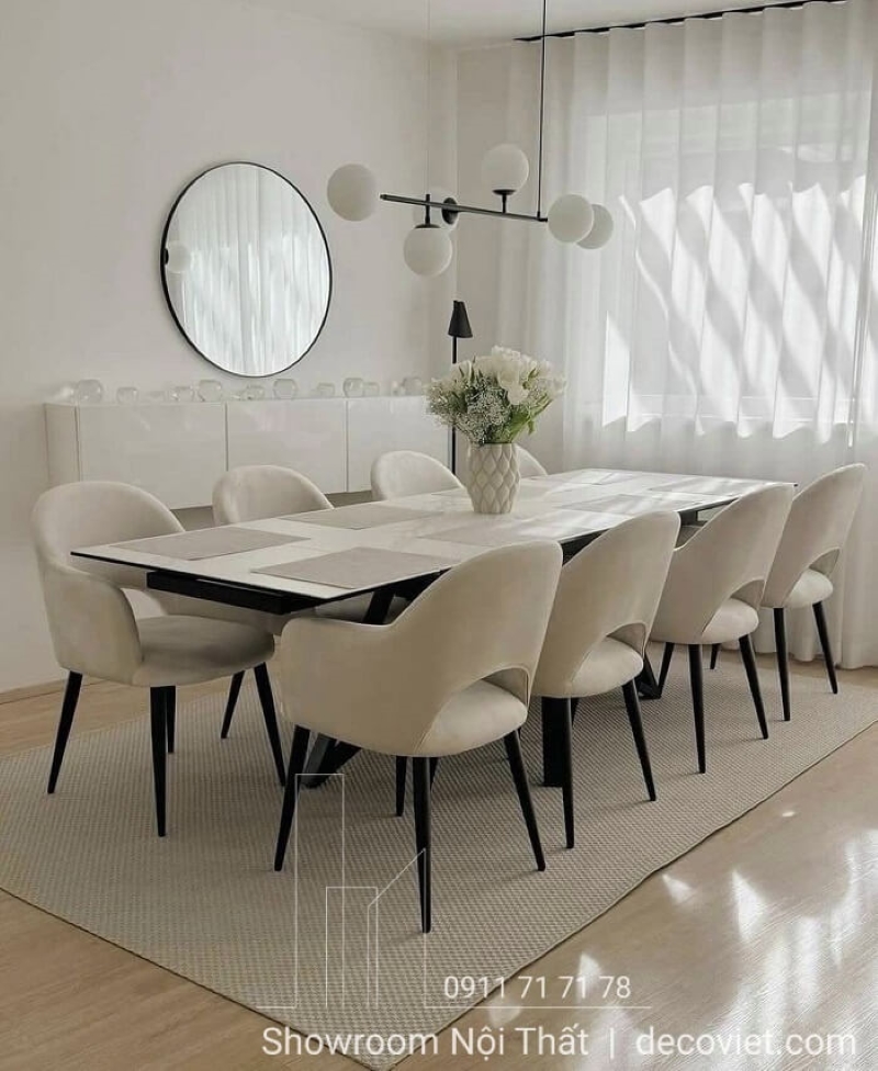 mẫu bàn ăn kéo dài 2m6 kéo dài linh hoạt 