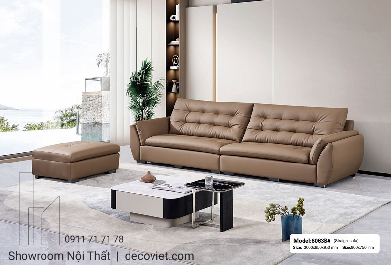 ghế sofa nhập khẩu bọc da mềm mịn chuẩn Châu Âu