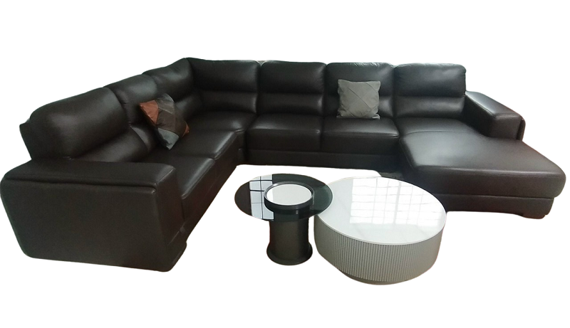Sofa Da Bò Ý Chữ U Cao Cấp 854T