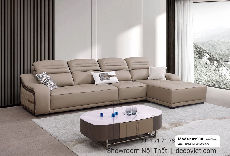 sofa da phong cách hiện đại nhập khẩu 