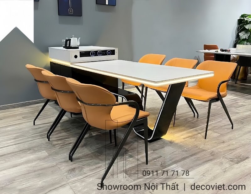 bàn ăn kéo dài thông minh kết hợp đảo bếp hiện đại, tiện lợi