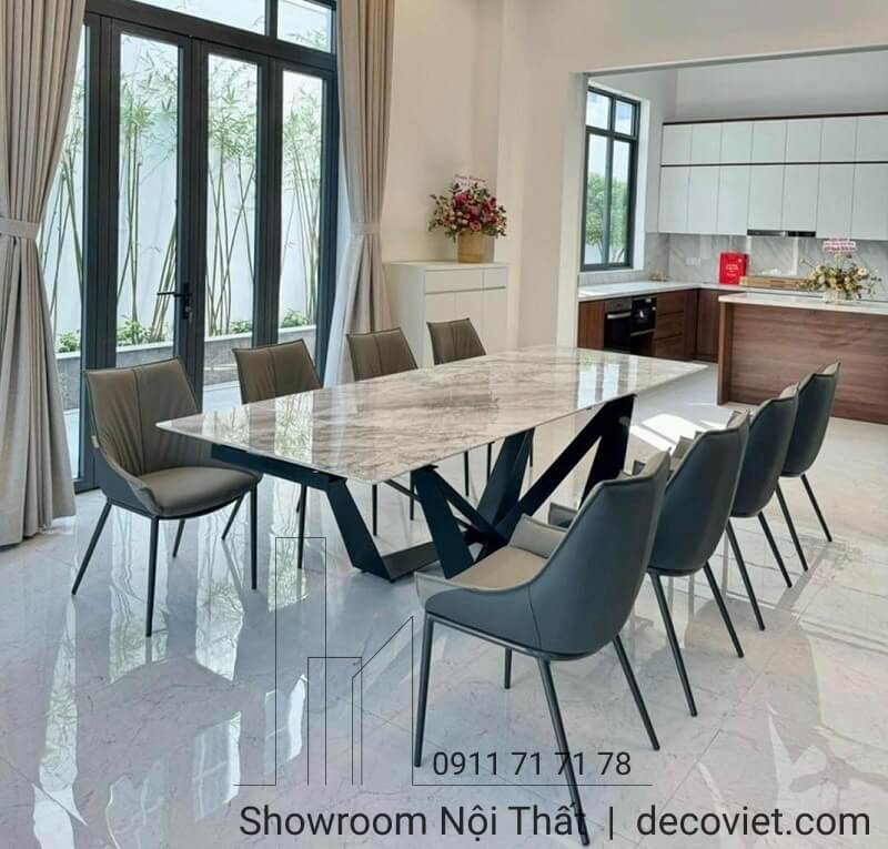 bàn ăn với cơ chế trượt kéo dài