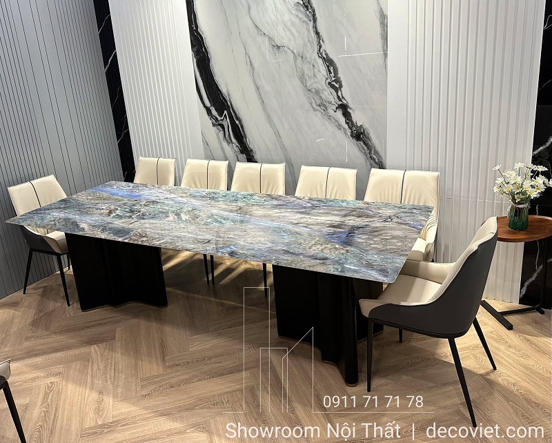 Bàn Ăn 12 Ghế Mặt Đá 1566S
