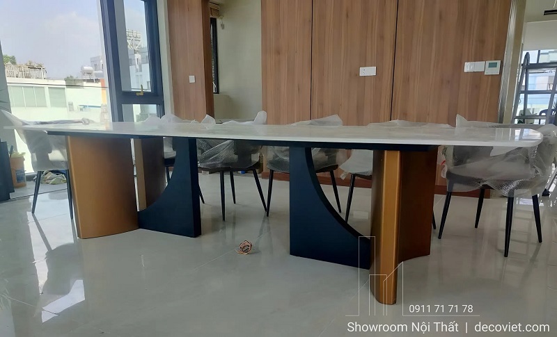 Bàn Ăn 12 Ghế Mặt Đá 3m2 2891S