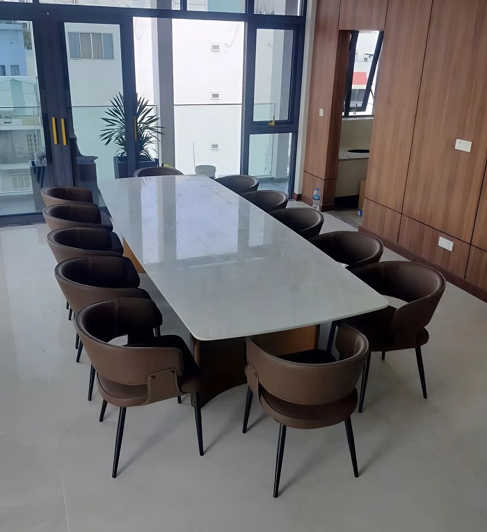 Bàn Ăn 12 Ghế Mặt Đá 3m2 2891S
