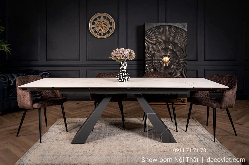 Bàn Ăn 2m8 Mặt Đá Kéo Dài 2742S