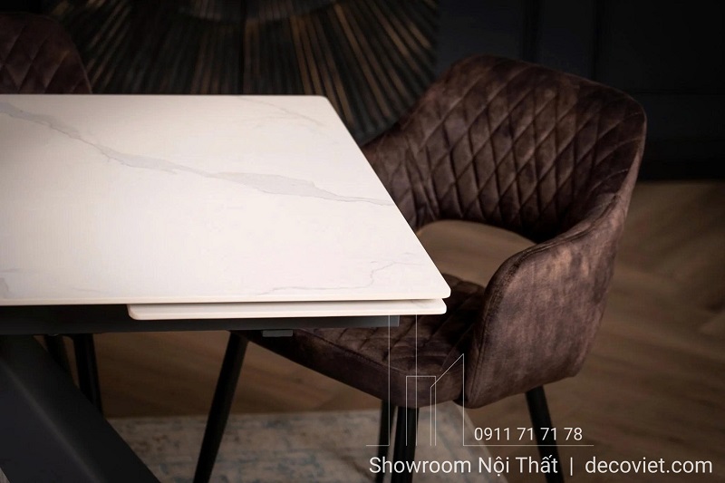 Bàn Ăn 2m8 Mặt Đá Kéo Dài 2742S