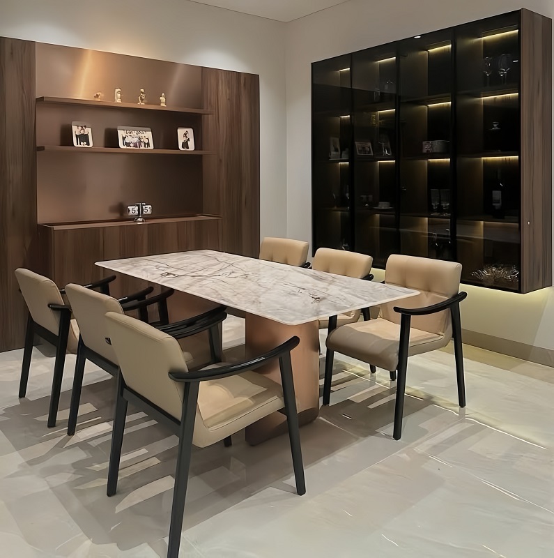 Bàn Ăn 6 Ghế Mặt Đá 2387S
