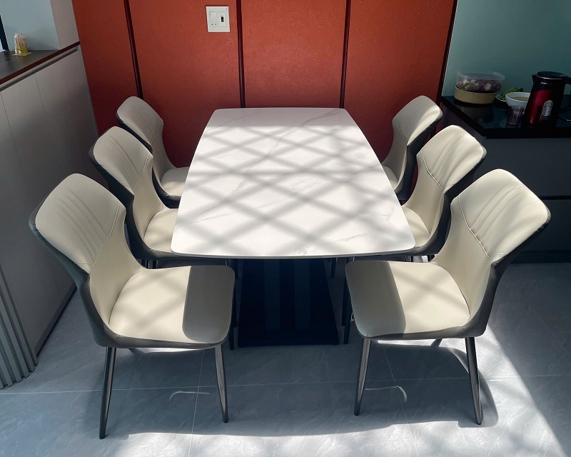 Bàn Ăn 6 Ghế Mặt Đá Giá Rẻ 2712S