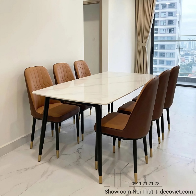 Bàn Ăn 6 Ghế Mặt Đá Giá Rẻ 2953S