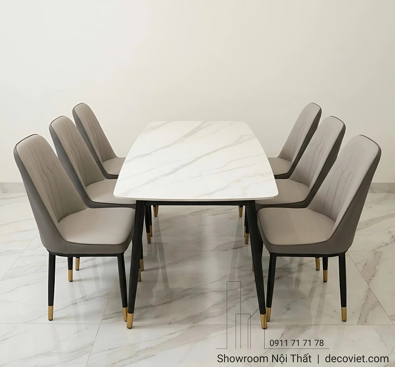 Bàn Ăn 6 Ghế Mặt Đá Giá Rẻ 2953S