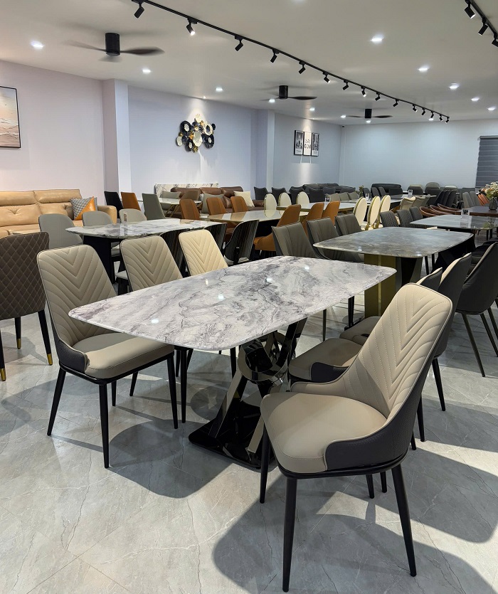 Bàn Ăn 6 Ghế Mặt Đá Hiện Đại 2724S