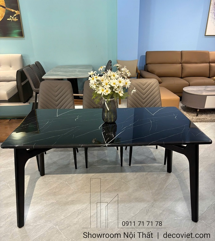 Bàn Ăn Chân Gỗ Mặt Đá 2790S