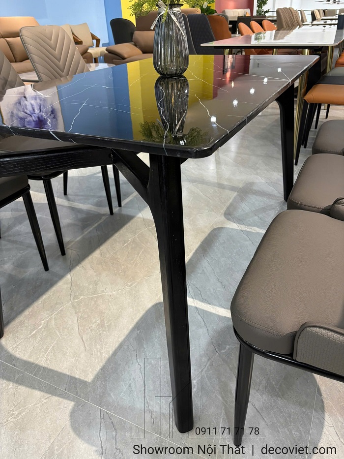 Bàn Ăn Chân Gỗ Mặt Đá 2790S