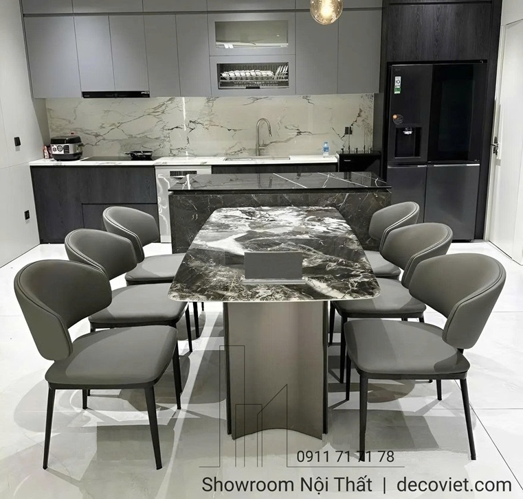 Bàn Ăn Chân Inox 6 Người Hiện Đại 2651S