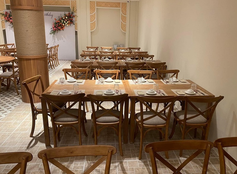 Bàn Ăn Gỗ 10 Ghế Nhà Hàng 2033S