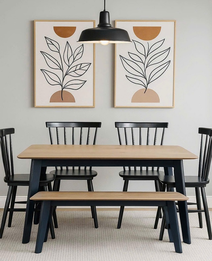 Bàn Ăn Gỗ 4 Ghế Giá Rẻ 2705S